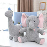 Nordic style Ins hot Knitted Unicorns elephant Bunny Dinosaur Stuffed Toy Toy Safety Bite Baby toys infant Sleeping Appease Doll