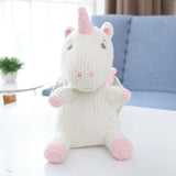 Nordic style Ins hot Knitted Unicorns elephant Bunny Dinosaur Stuffed Toy Toy Safety Bite Baby toys infant Sleeping Appease Doll