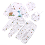 5 Pieces Pajamas Sleeper Set Newborn Infant