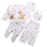 5 Pieces Pajamas Sleeper Set Newborn Infant