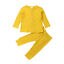 Soft Knitted Cotton Autumn Kids Pajamas Children Sleepwear Baby Pajamas Sets Boys Girls Pure Color Pyjamas Pijamas Clothing Set