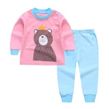 2pcs Kids Baby Boys Girls Clothes Top+Pants Cotton Baby Pajamas Sleepwear