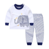 2pcs Kids Baby Boys Girls Clothes Top+Pants Cotton Baby Pajamas Sleepwear