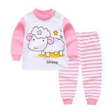 2pcs Kids Baby Boys Girls Clothes Top+Pants Cotton Baby Pajamas Sleepwear