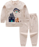 Animal Baby Pajamas Baby Sleeping Gown Cotton Long Sleeve Top+High