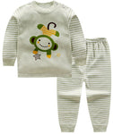 Animal Baby Pajamas Baby Sleeping Gown Cotton Long Sleeve Top+High