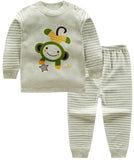 Animal Baby Pajamas Baby Sleeping Gown Cotton Long Sleeve Top+High