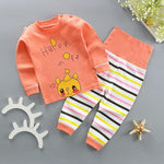 Animal Baby Pajamas Baby Sleeping Gown Cotton Long Sleeve Top+High