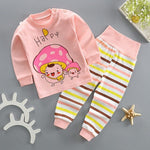 Animal Baby Pajamas Baby Sleeping Gown Cotton Long Sleeve Top+High