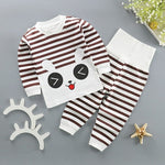 Animal Baby Pajamas Baby Sleeping Gown Cotton Long Sleeve Top+High