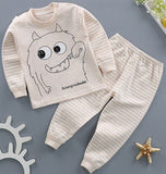 Animal Baby Pajamas Baby Sleeping Gown Cotton Long Sleeve Top+High