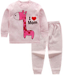 Animal Baby Pajamas Baby Sleeping Gown Cotton Long Sleeve Top+High