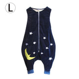 Cute Infant Sleeveless Vest Flannel Leg Sleeping Clothing Clothes Anti-Kick Warm Pajamas Baby Soft Sleeping Clothes