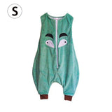 Cute Infant Sleeveless Vest Flannel Leg Sleeping Clothing Clothes Anti-Kick Warm Pajamas Baby Soft Sleeping Clothes