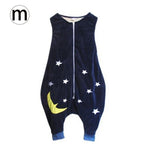 Cute Infant Sleeveless Vest Flannel Leg Sleeping Clothing Clothes Anti-Kick Warm Pajamas Baby Soft Sleeping Clothes