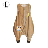 Cute Infant Sleeveless Vest Flannel Leg Sleeping Clothing Clothes Anti-Kick Warm Pajamas Baby Soft Sleeping Clothes