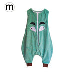 Cute Infant Sleeveless Vest Flannel Leg Sleeping Clothing Clothes Anti-Kick Warm Pajamas Baby Soft Sleeping Clothes