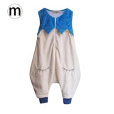 Cute Infant Sleeveless Vest Flannel Leg Sleeping Clothing Clothes Anti-Kick Warm Pajamas Baby Soft Sleeping Clothes