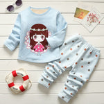 Autumn winter baby girls pajamas clothing sets infant boys cotton cartoon suit children baby comfortable home clothing outfits