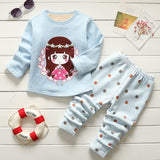 Autumn winter baby girls pajamas clothing sets infant boys cotton cartoon suit children baby comfortable home clothing outfits