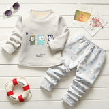 Autumn winter baby girls pajamas clothing sets infant boys cotton cartoon suit children baby comfortable home clothing outfits