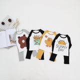 Boys and girls clothing set autumn pajamas set female baby two-piece pajamas a generation of children's clothing tide