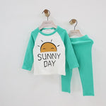 Boys and girls clothing set autumn pajamas set female baby two-piece pajamas a generation of children's clothing tide