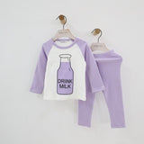 Boys and girls clothing set autumn pajamas set female baby two-piece pajamas a generation of children's clothing tide