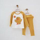 birthday tee Boys and girls clothing set autumn pajamas set female baby two-piece pajamas children's clothing tide