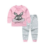 Spring Autumn Baby Boys Girls Sleepwear Cartoon Rabbit sleep sets Fashion Kids Pajamas New 2018 Newborn Clothes Suits 0-4 Years