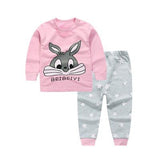 Spring Autumn Baby Boys Girls Sleepwear Cartoon Rabbit sleep sets Fashion Kids Pajamas New 2018 Newborn Clothes Suits 0-4 Years