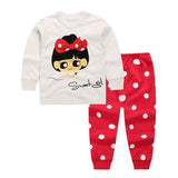 Spring Autumn Baby Boys Girls Sleepwear Cartoon Rabbit sleep sets Fashion Kids Pajamas New 2018 Newborn Clothes Suits 0-4 Years