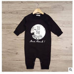 Baby romper Spring cotton Baby boys girls clothes One piece Jumpsuits TO THE MOON and NO SLEEP Printed