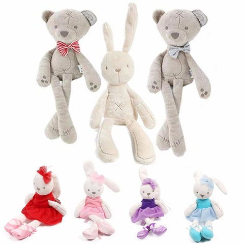 Newborn kids toys for 0-24 months Baby Soft Plush toys Rabbit Bunny & Bear Sleeping Mate Stuffed & Plush Animals Toys