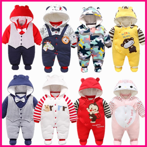 2019 New Russia Baby costume rompers Clothes cold Winter Boy Girl Garment Thicken Warm Comfortable Pure Cotton coat jacket kids