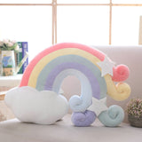 Fantastic sky series Pillow stuffed Moon shooting star & Rainbow plush toys soft shell cushion baby sleeping Pillow home decor