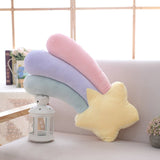 Fantastic sky series Pillow stuffed Moon shooting star & Rainbow plush toys soft shell cushion baby sleeping Pillow home decor