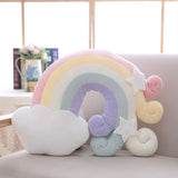 Fantastic sky series Pillow stuffed Moon shooting star & Rainbow plush toys soft shell cushion baby sleeping Pillow home decor