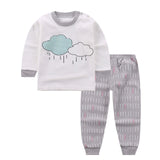 Newborn Children Cotton Sleepwear 0-2Y Kid Clothes Baby Girls Boys Pajamas Suit Infant Cartoon Print Nightwear Sleep Sets Pyjama