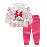 2019 cartoon long sleeve T-shirt+Pants 2pcs Baby pajamas sets girl and boys clothes Infant Toddler pijamas