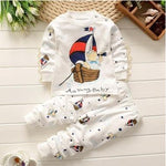 2019 cartoon long sleeve T-shirt+Pants 2pcs Baby pajamas sets girl and boys clothes Infant Toddler pijamas