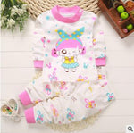 2019 cartoon long sleeve T-shirt+Pants 2pcs Baby pajamas sets girl and boys clothes Infant Toddler pijamas