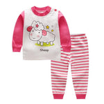 2019 cartoon long sleeve T-shirt+Pants 2pcs Baby pajamas sets girl and boys clothes Infant Toddler pijamas