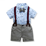 Baby boy clothes Gentleman Rompers + Vest + pants spring Fashion newborn clothing set Baby Suit Bow Tie Conjuntos bebe roupa