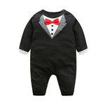 Baby boy clothes Gentleman Rompers + Vest + pants spring Fashion newborn clothing set Baby Suit Bow Tie Conjuntos bebe roupa