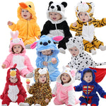 Baby rompers new born baby girls clothes Hooded pajamas mameluco bebe warm winter animal costumes roupas de bebe dropshipping