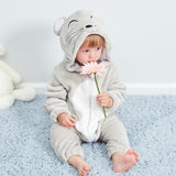 Baby rompers new born baby girls clothes Hooded pajamas mameluco bebe warm winter animal costumes roupas de bebe dropshipping